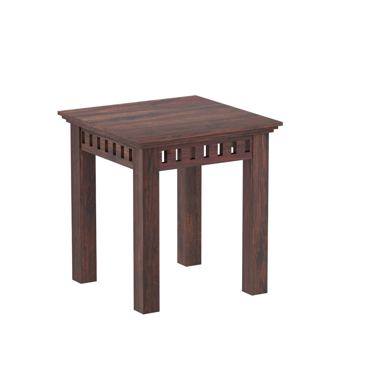 Amer Solid Sheesham Wood 2 Seater Dining Table With 2 Chairs (Without Cushion, Walnut Finish)