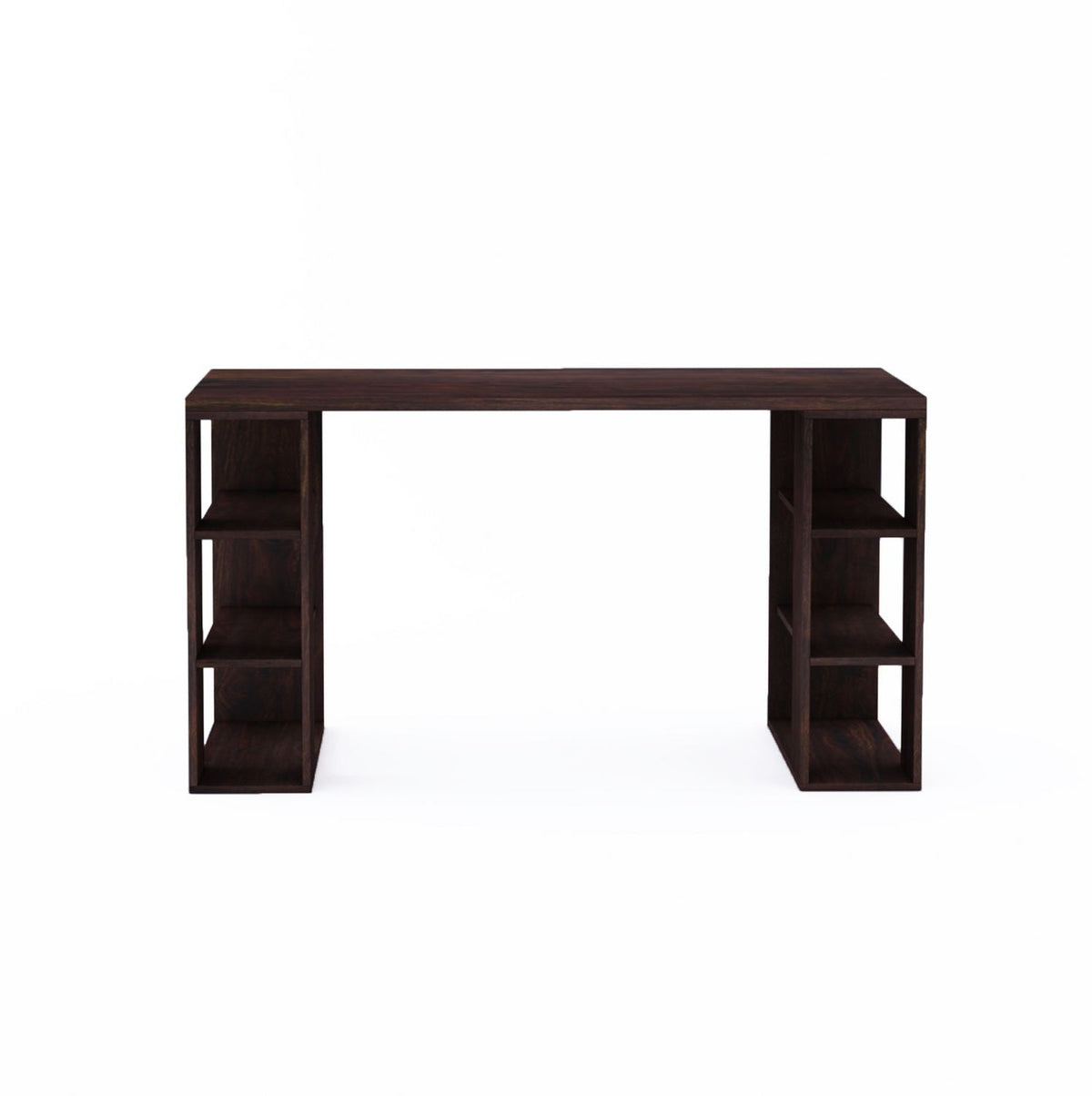 Maurice Solid Sheesham Wood Study Table (Square, Walnut Finish)