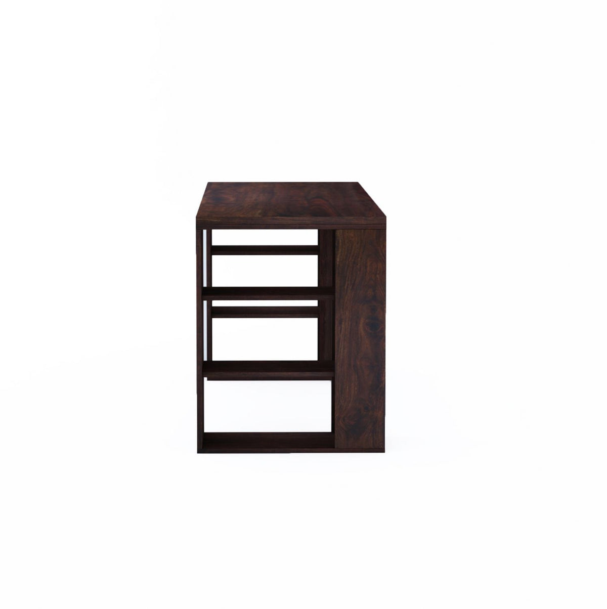 Maurice Solid Sheesham Wood Study Table (Square, Walnut Finish)