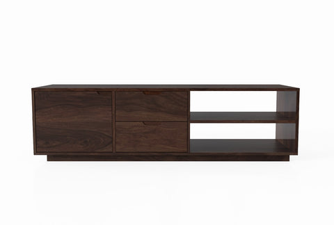 Dumdum Solid Sheesham Wood TV Unit (Walnut Finish)