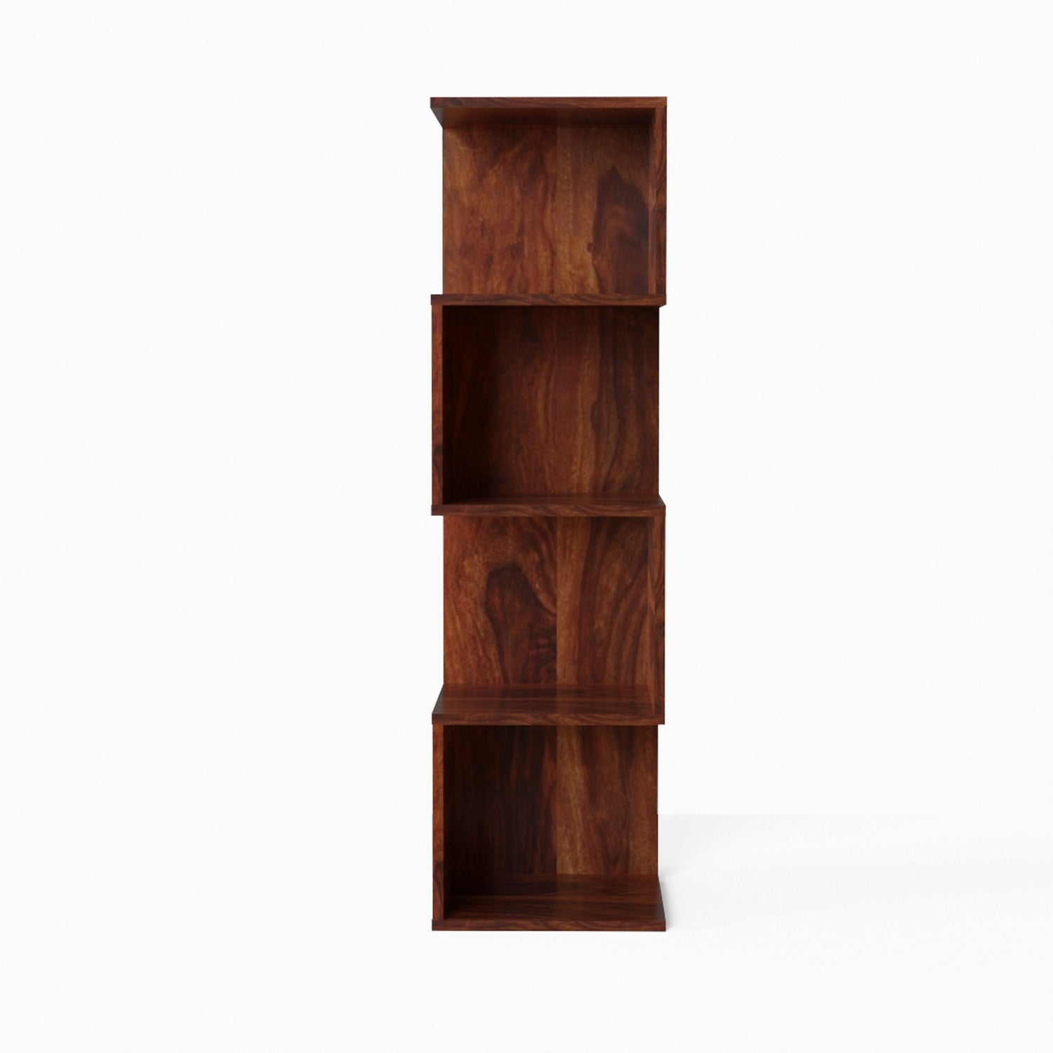 Revista Solid Sheesham Wood Study Table With Bookshelf (Natural Finish)