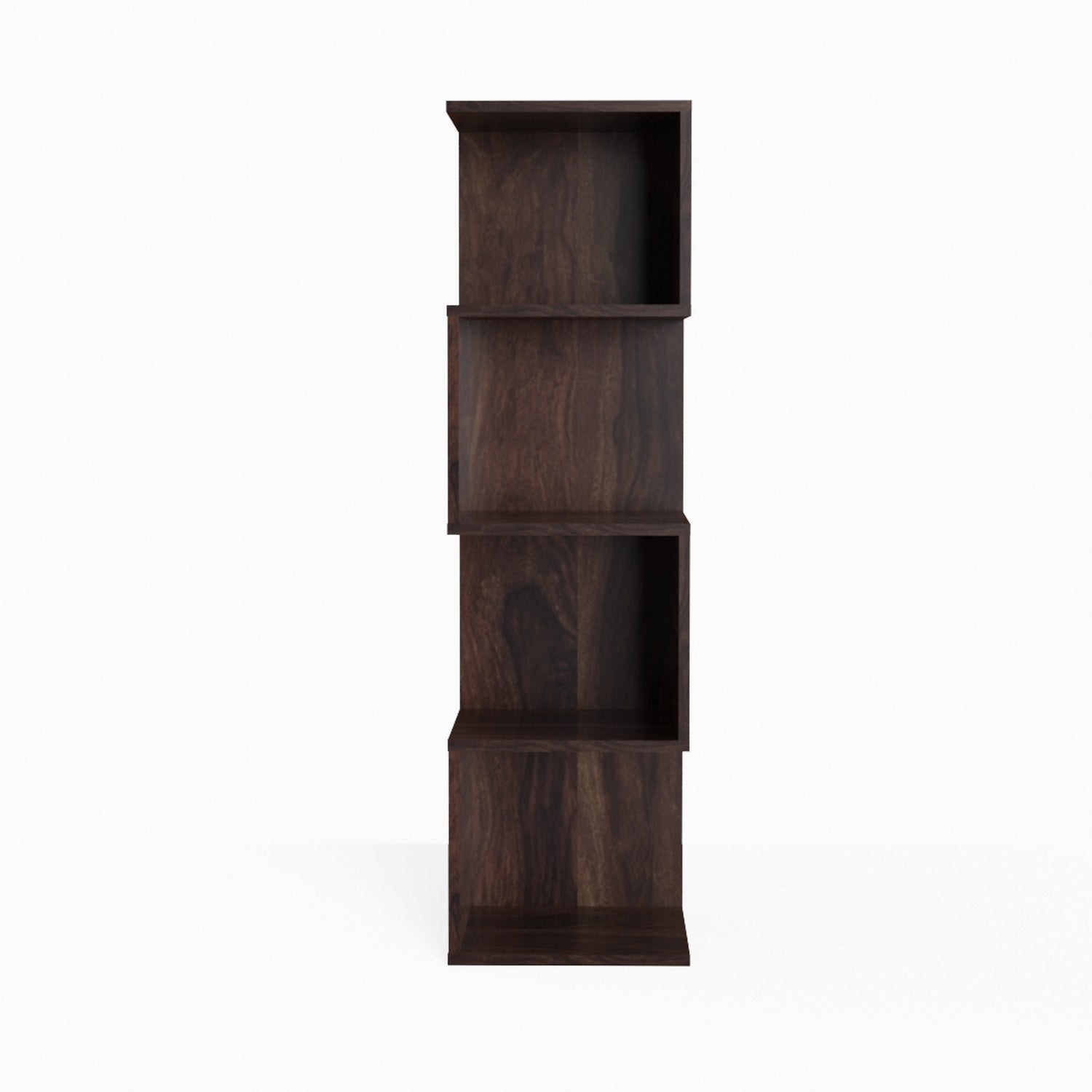 Revista Solid Sheesham Wood Study Table With Bookshelf (Walnut Finish)