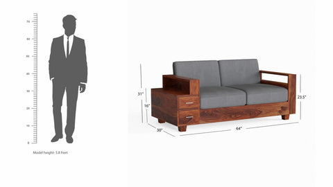Woodora Solid Sheesham Wood 5 Seater Sofa Set  (3+2, Natural Finish)