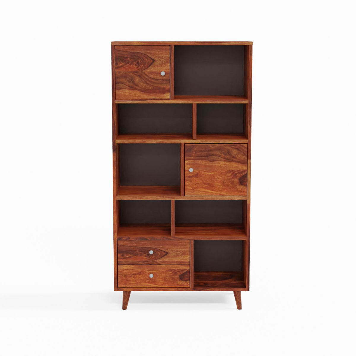 Befree Solid Sheesham Wood Bookshelf (Natural Finish)
