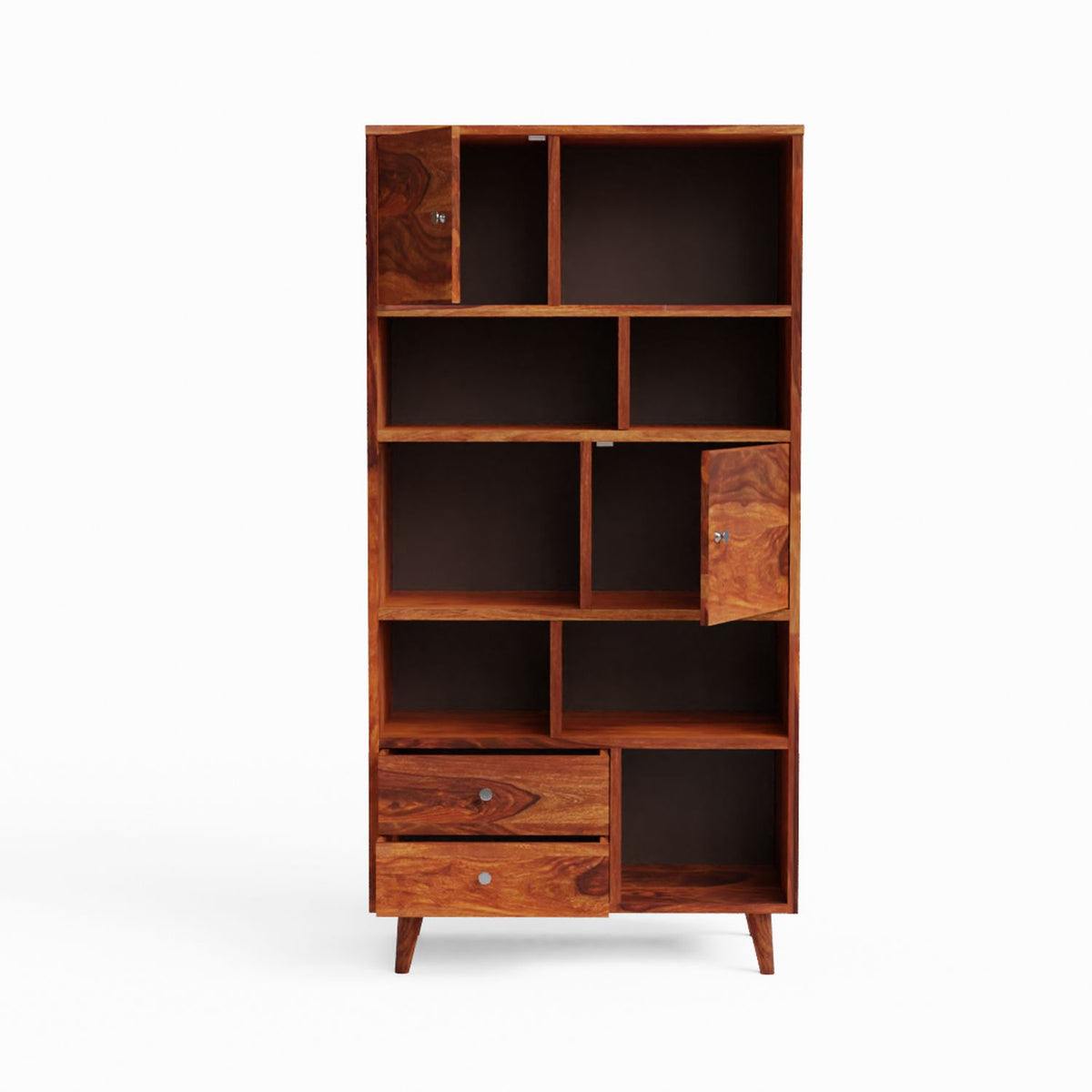 Befree Solid Sheesham Wood Bookshelf (Natural Finish)