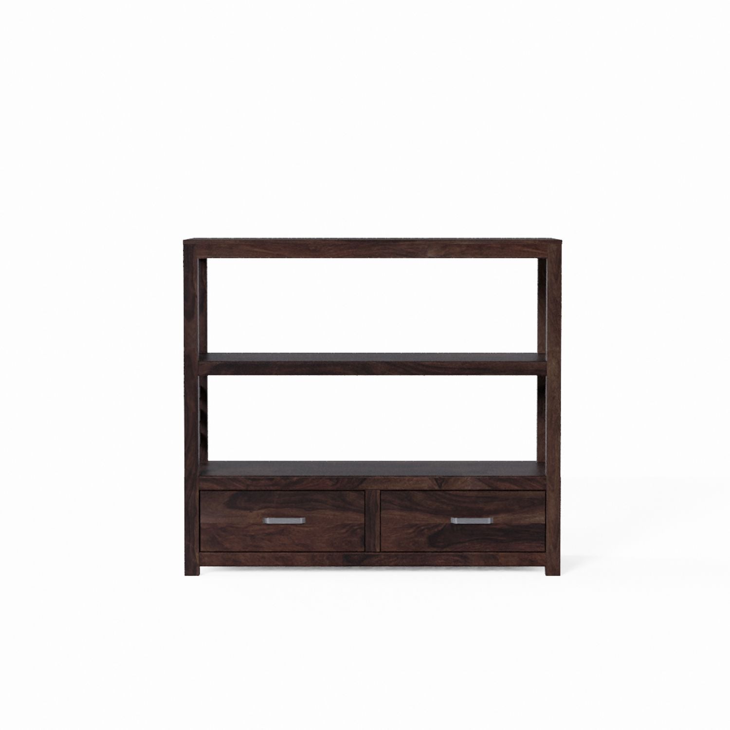 Trinity Solid Sheesham Wood Cabinet With Drawers (Walnut Finish)